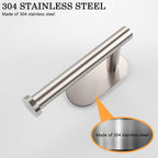 Stainless Steel Nail-free Wall Mounted Toilet Paper Holder Kitchen Tissue Paper Holder Toilet Roll Dispenser For Bathroom Toilet Paper Holder Toilet Paper roll Holder Self Adhesive+Super Glue  Stainless Steel No Drilling For Bathroom Bedroom Kitchen Stevvex