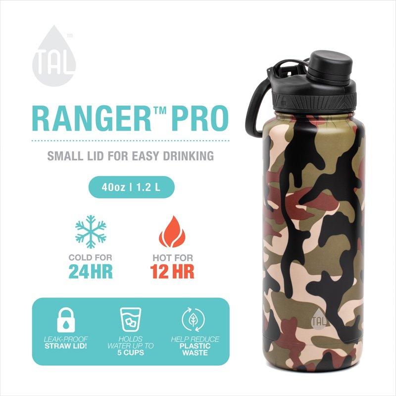 Stainless Steel Ranger Water Bottle Camo Pattern Stainless Steel Vacuum Insulated Water Bottle Sport Drink Bottle With Straw For Camping Running Gym Yoga Army Style Insulated Portable Water Bottle Stevvex