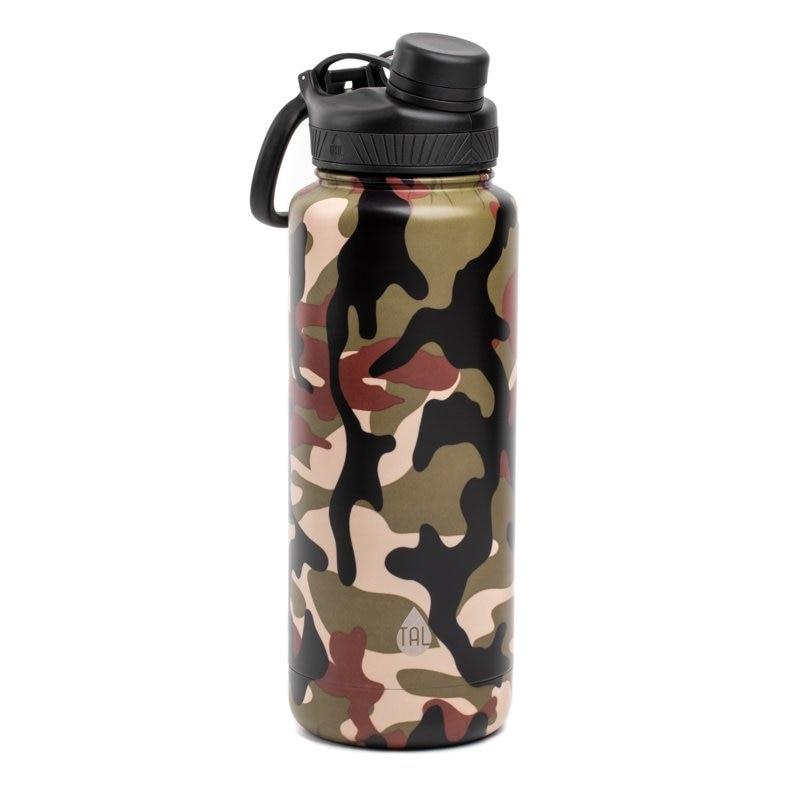 Stainless Steel Ranger Water Bottle Camo Pattern Stainless Steel Vacuum Insulated Water Bottle Sport Drink Bottle With Straw For Camping Running Gym Yoga Army Style Insulated Portable Water Bottle Stevvex
