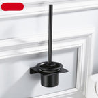 Stainless Steel Toilet Brush Holder Black Wall Mounted Toilet Bowl Brush Holder For Bathroom Cleaning Kit Stevvex