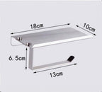 Stainless Steel Toilet Paper Holder Bathroom Wall Mount Paper Phone Holder Shelf Towel Roll Shelf Accessories Bathroom Tissue Roll Holder With Phone Shelf Stainless Steel Tissue Paper Dispenser Brushed Finished Wall Mount Stevvex