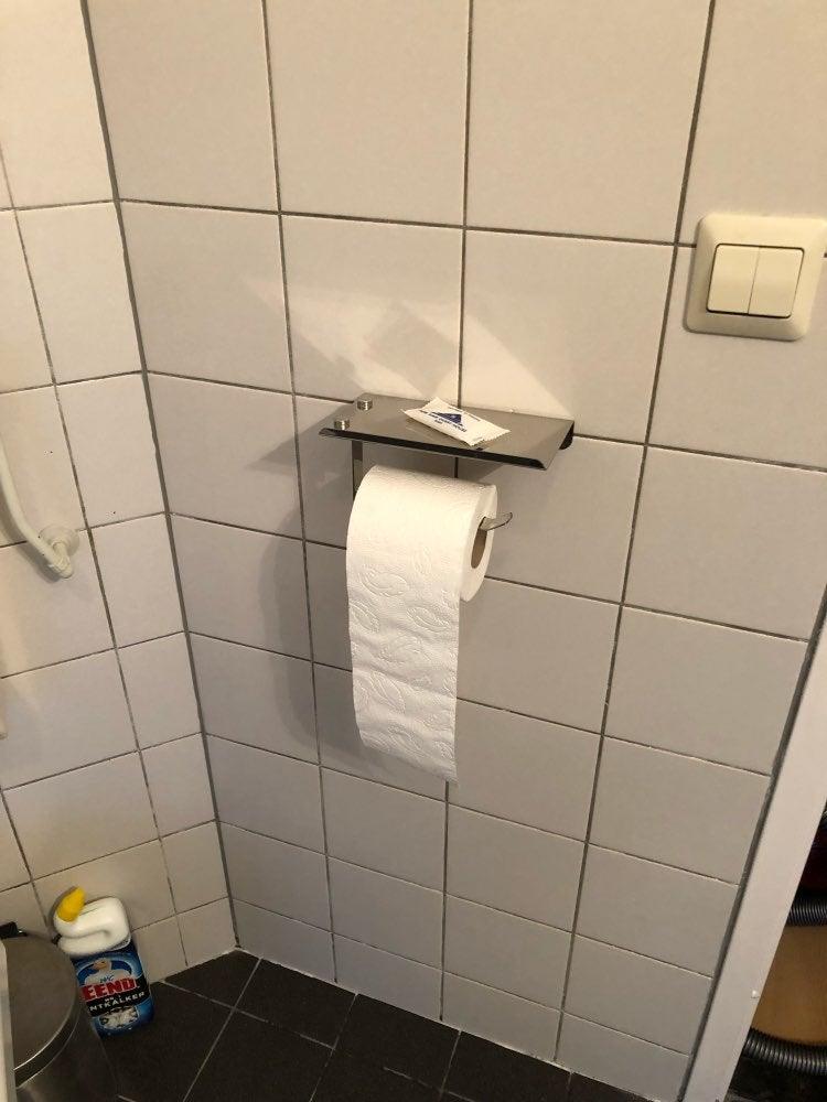 Stainless Steel Toilet Paper Holder Bathroom Wall Mount WC Paper Phone Holder Shelf Towel Roll shelf Accessories Toilet Paper Holder With Phone Shelf Aluminum Bathroom Accessories Tissue Roll Dispenser Storage Rack, Wall Mounted Modern Paper Towel Adapter Stevvex