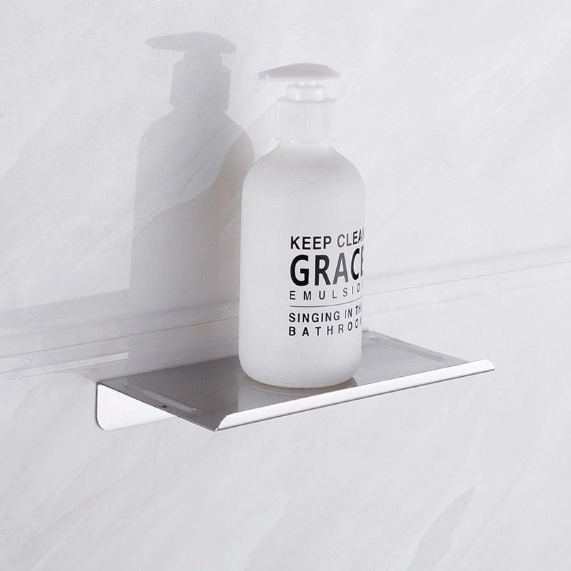 Stainless Steel Toilet Paper Holder Bathroom Wall Mount WC Paper Phone Holder Shelf Towel Roll shelf Accessories Toilet Paper Holder With Phone Shelf Aluminum Bathroom Accessories Tissue Roll Dispenser Storage Rack, Wall Mounted Modern Paper Towel Adapter Stevvex