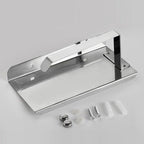 Stainless Steel Toilet Paper Holder Bathroom Wall Mount WC Paper Phone Holder Shelf Towel Roll shelf Accessories Toilet Paper Holder With Phone Shelf Aluminum Bathroom Accessories Tissue Roll Dispenser Storage Rack, Wall Mounted Modern Paper Towel Adapter Stevvex