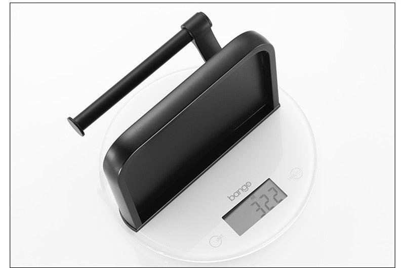 Stainless Steel Toilet Paper Holder Bathroom Wall Mount WC Paper Phone Holder Shelf Towel Roll shelf Accessories Toilet Paper Holder With Phone Shelf Aluminum Bathroom Accessories Tissue Roll Dispenser Storage Rack, Wall Mounted Modern Paper Towel Adapter Stevvex