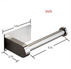 Stainless Steel Wall Toilet Paper Roll Holder Black Silver Self Adhesive Toilet Paper Holder for Bathroom Stick Wall Towel Rack Stevvex