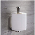 Stainless Steel Wall Toilet Paper Roll Holder Black Silver Self Adhesive Toilet Paper Holder for Bathroom Stick Wall Towel Rack Stevvex