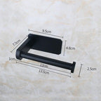 Stainless Steel Wall Toilet Paper Roll Holder Black Silver Self Adhesive Toilet Paper Holder for Bathroom Stick Wall Towel Rack Stevvex