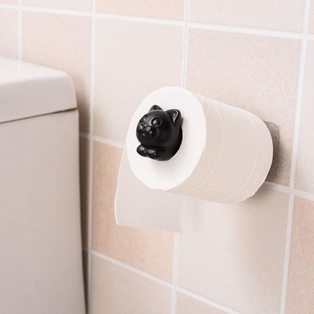 Stainless Steel Wall Toilet Paper Roll Holder Black Silver Self Adhesive Toilet Paper Holder for Bathroom Stick Wall Towel Rack Stevvex