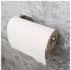 Stainless Steel Wall Toilet Paper Roll Holder Black Silver Self Adhesive Toilet Paper Holder for Bathroom Stick Wall Towel Rack Stevvex