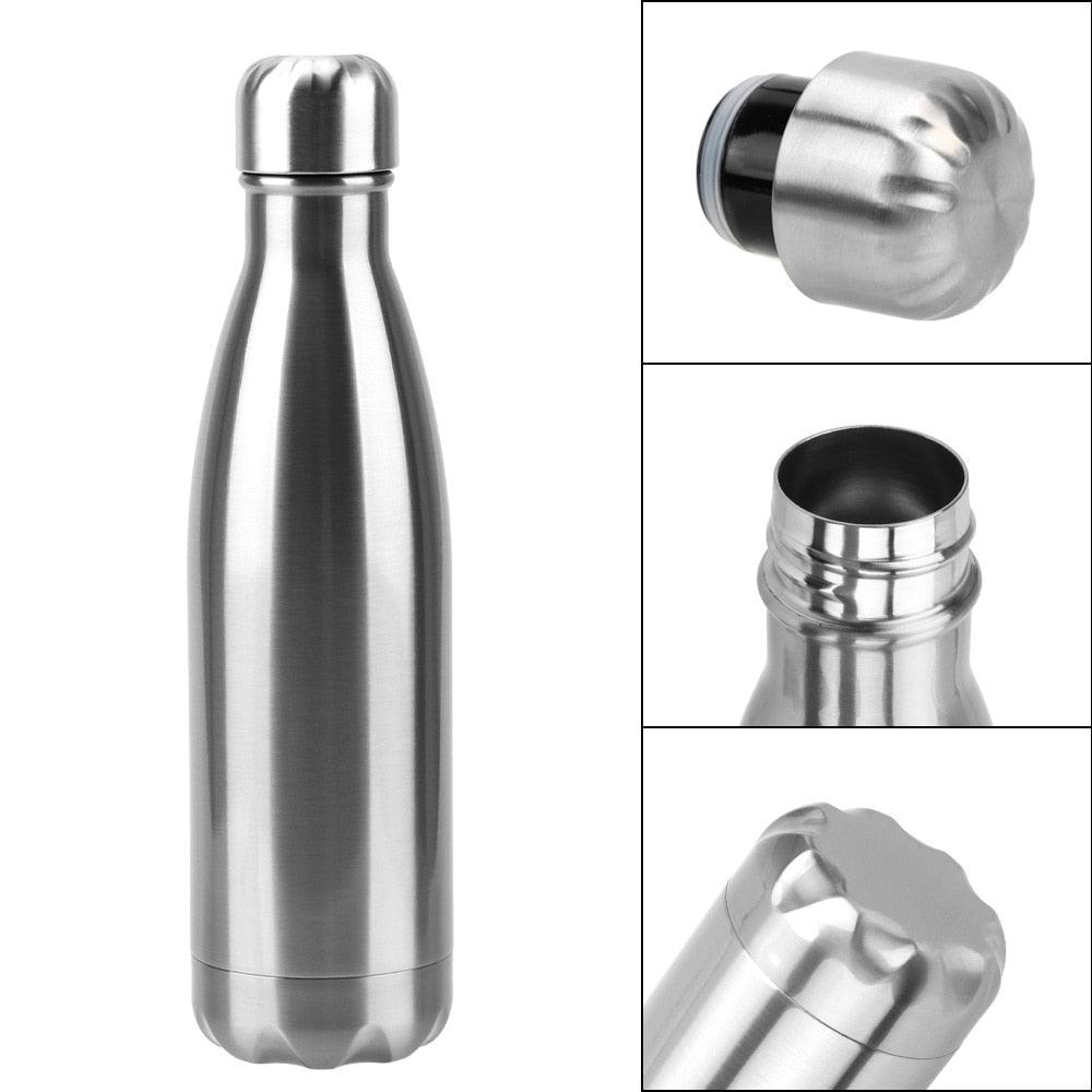 Stainless Steel Water Bottle BPA Free Thermos Water Beer Thermos 500ml for Sport Bottles Double-Wall Insulated Vacuum Flask Double-Walled Insulated Vacuum Flask Stainless Steel Drinking Bottle Stevvex
