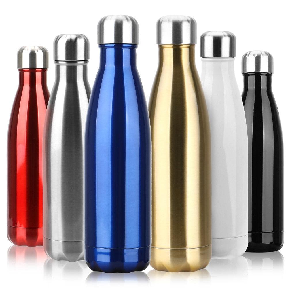 Stainless Steel Water Bottle BPA Free Thermos Water Beer Thermos 500ml for Sport Bottles Double-Wall Insulated Vacuum Flask Double-Walled Insulated Vacuum Flask Stainless Steel Drinking Bottle Stevvex