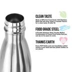 Stainless Steel Water Bottle BPA Free Thermos Water Beer Thermos 500ml for Sport Bottles Double-Wall Insulated Vacuum Flask Double-Walled Insulated Vacuum Flask Stainless Steel Drinking Bottle Stevvex