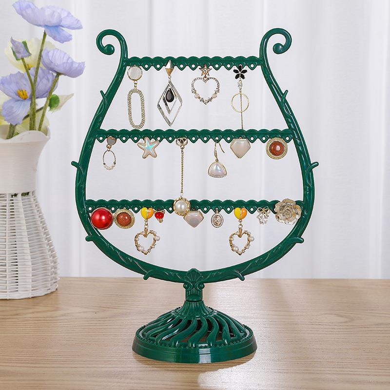 Stand Jewelry Display Organizer Earrings Pendants Bracelets Jewelry Holder With Wooden Base Earrings Storage Rack Metal Jewelry Storage Stand Necklace Rack Ornaments Display Stand Shopping Earring Stand Stevvex