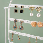 Stand Jewelry Display Organizer Earrings Pendants Bracelets Jewelry Holder With Wooden Base Earrings Storage Rack Metal Jewelry Storage Stand Necklace Rack Ornaments Display Stand Shopping Earring Stand Stevvex