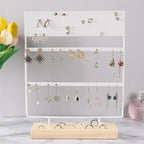 Stand Jewelry Display Organizer Earrings Pendants Bracelets Jewelry Holder With Wooden Base Earrings Storage Rack Metal Jewelry Storage Stand Necklace Rack Ornaments Display Stand Shopping Earring Stand Stevvex