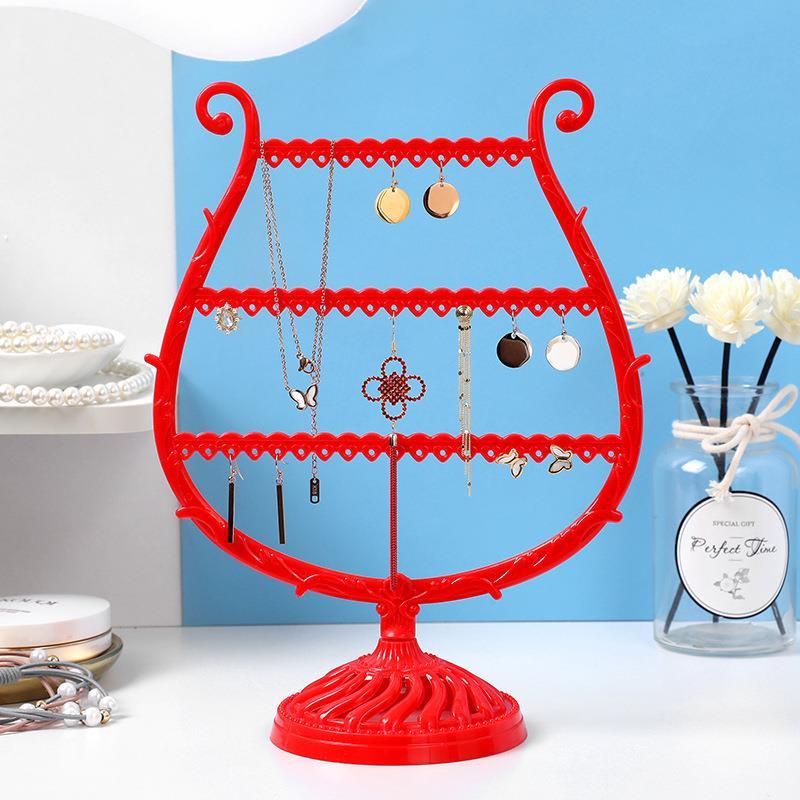 Stand Jewelry Display Organizer Earrings Pendants Bracelets Jewelry Holder With Wooden Base Earrings Storage Rack Metal Jewelry Storage Stand Necklace Rack Ornaments Display Stand Shopping Earring Stand Stevvex