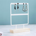 Stand Jewelry Display Organizer Earrings Pendants Bracelets Jewelry Holder With Wooden Base Earrings Storage Rack Metal Jewelry Storage Stand Necklace Rack Ornaments Display Stand Shopping Earring Stand Stevvex