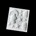 Star Moon Shape Silicone Mould Cake Mold Gummy Chocolate Mold Baking Appliance Star Moon Clouds Rainbow Shaped Silicone Fondant Molds Candy Chocolate Mold For Kitchen Stevvex
