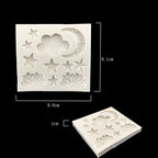 Star Moon Shape Silicone Mould Cake Mold Gummy Chocolate Mold Baking Appliance Star Moon Clouds Rainbow Shaped Silicone Fondant Molds Candy Chocolate Mold For Kitchen Stevvex