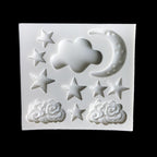 Star Moon Shape Silicone Mould Cake Mold Gummy Chocolate Mold Baking Appliance Star Moon Clouds Rainbow Shaped Silicone Fondant Molds Candy Chocolate Mold For Kitchen Stevvex