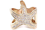 Starfish Rhinestone Bangle Gold Beach Bracelet Jewelry