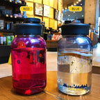 Starry Sky Gradient Glass Water Bottle With Protective Bag Cute Fashion Leak Proof Water Cup for Girls Sport Drink Bottles  Creative Glass Water Bottle Portable Outdoor Sport Water Bottles