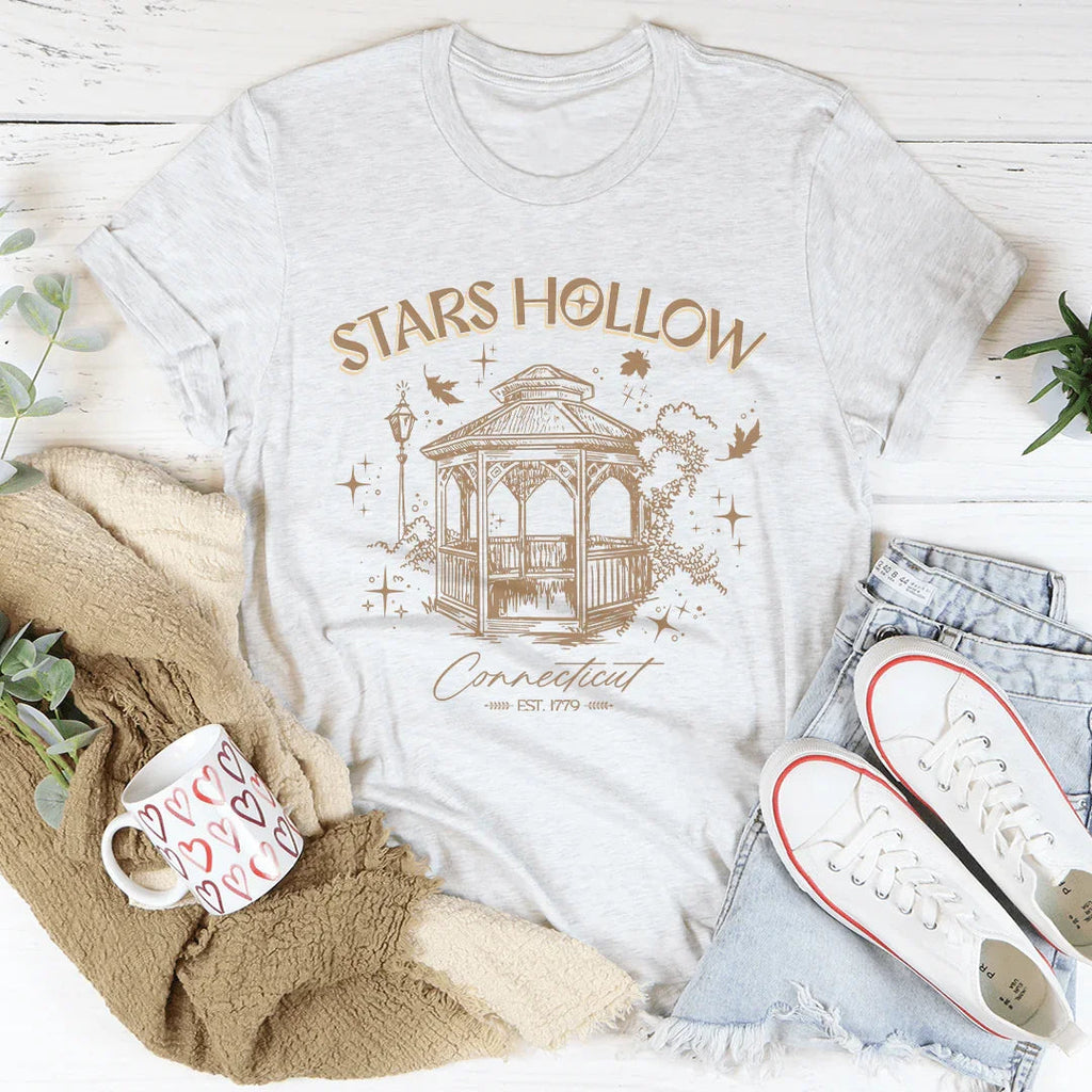 Stars Hollow Connecticut  Tee Peachy Sunday