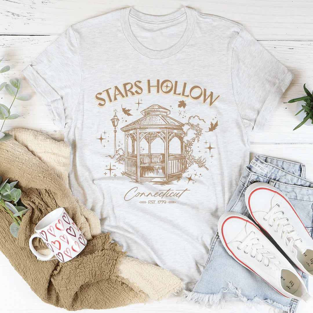 Stars Hollow Connecticut  Tee Peachy Sunday