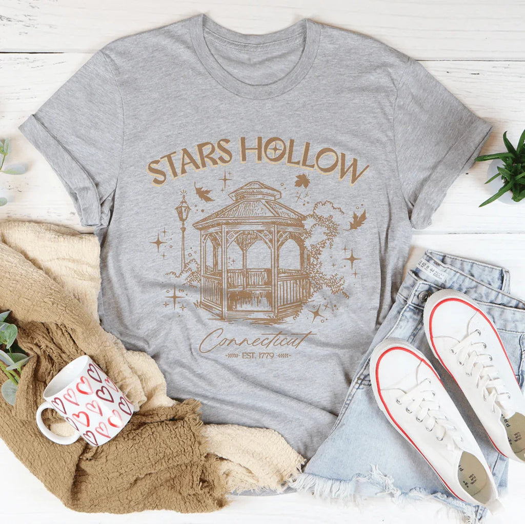 Stars Hollow Connecticut  Tee Peachy Sunday