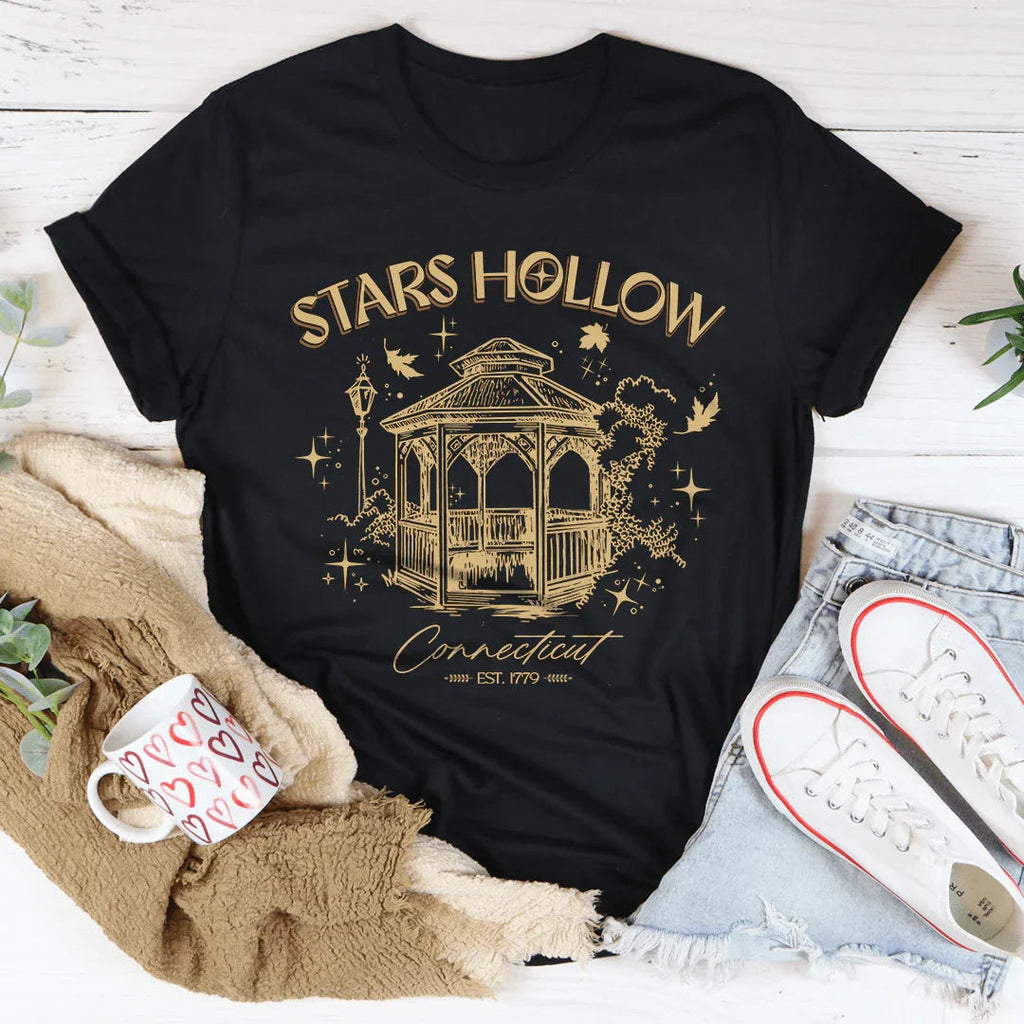Stars Hollow Connecticut  Tee Peachy Sunday