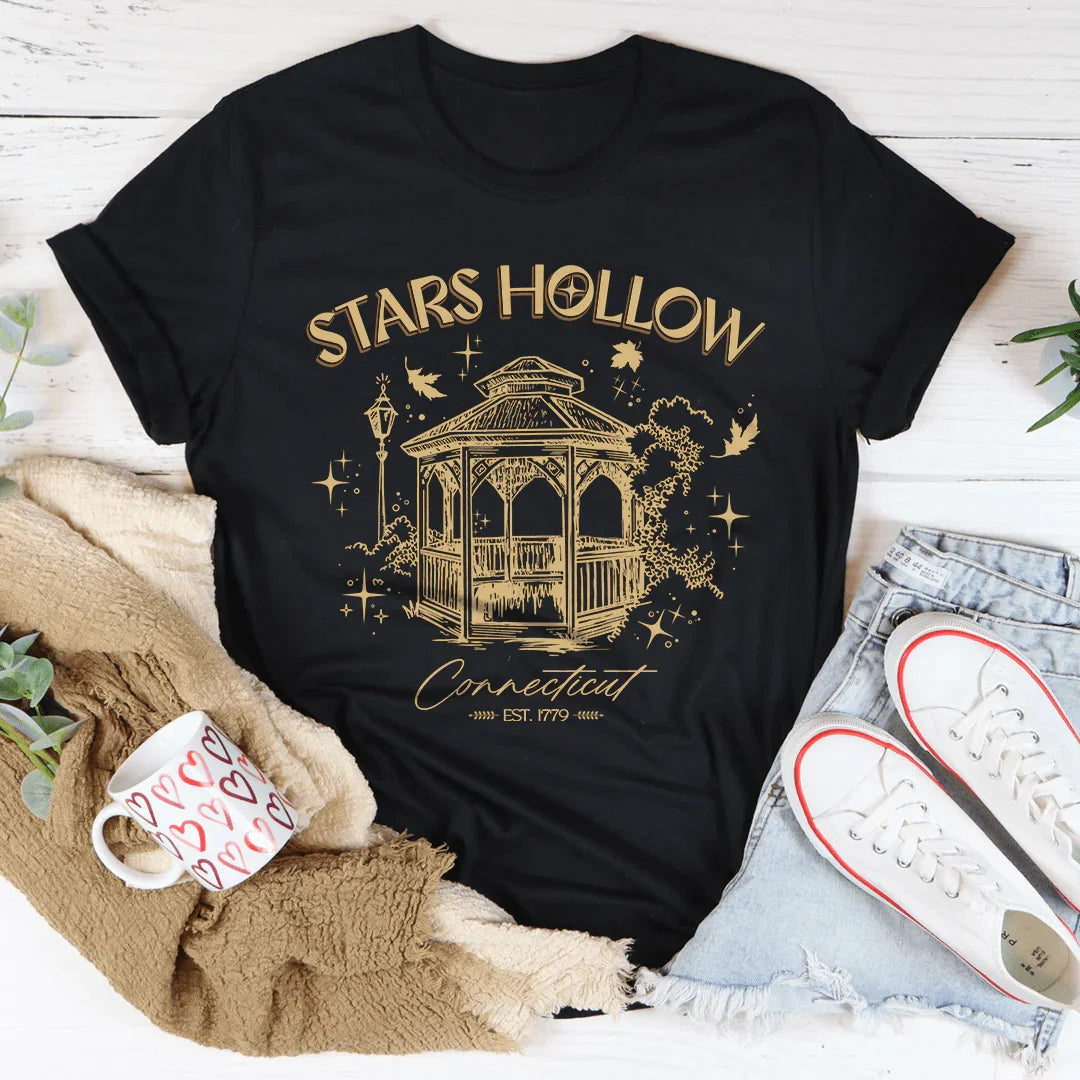 Stars Hollow Connecticut  Tee Peachy Sunday