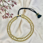 Statement Maya Collar Necklace Boho Indian Inspired Cotton Tassel Back Drape BandsCo Straps
