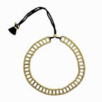 Statement Maya Collar Necklace Boho Indian Inspired Cotton Tassel Back Drape BandsCo Straps