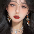 Statement Rhinestones Large Drop Earrings (MAC327)