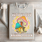 Stay Trippy Little Hippie Mushrooms Sweatshirt Peachy Sunday