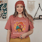 Stay Trippy Little Hippie Mushrooms Tee Peachy Sunday