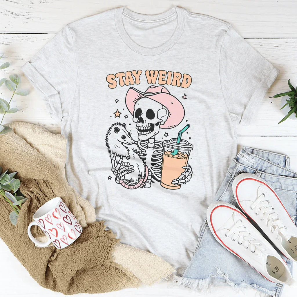 Stay Weird Tee Peachy Sunday