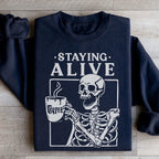 Staying Alive Sweatshirt Peachy Sunday