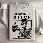 Staying Alive Sweatshirt Peachy Sunday