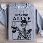 Staying Alive Sweatshirt Peachy Sunday