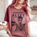 Staying Alive Tee Peachy Sunday