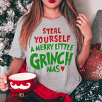 Steal Yourself A Merry Little Grinchmas Tee Peachy Sunday