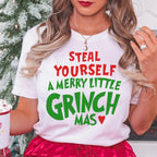 Steal Yourself A Merry Little Grinchmas Tee Peachy Sunday