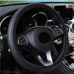 Steering Wheel Cover Braid On The Steering Wheel Cover Auto Car Steering Wheel Cover Wear-resistant Anti-slip Car Accessories Microfiber Breathable Wheel Cover Car Accessories Warm Steering Wheel Cover Winter Cool Summer Cover Interior