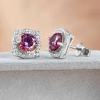 Sterling Silver Moissanite 1ct Stud Earrings Sterling 925 Lab-Created Diamond BandsCo Straps