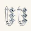 Sterling Silver 925 0.6ct Moissanite Stud Earrings Unisex Classic Retro BandsCo Straps