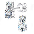 Sterling Silver 3ct Moissanite Gourd Stud Earrings 925 Classic Gift For Her BandsCo Straps