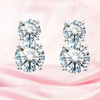 Sterling Silver 3ct Moissanite Gourd Stud Earrings 925 Classic Gift For Her BandsCo Straps
