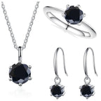 Sterling Silver 925 Moissanite Jewelry Set 2.5CT D Color Necklace Earrings BandsCo Straps